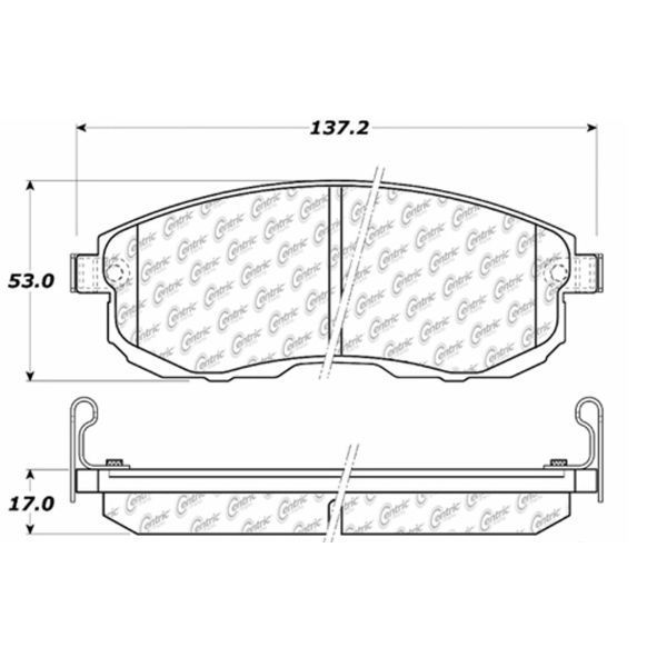 Centric Parts Posi-Quiet Ext. Wear Pad, 106.08150 106.08150